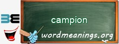 WordMeaning blackboard for campion